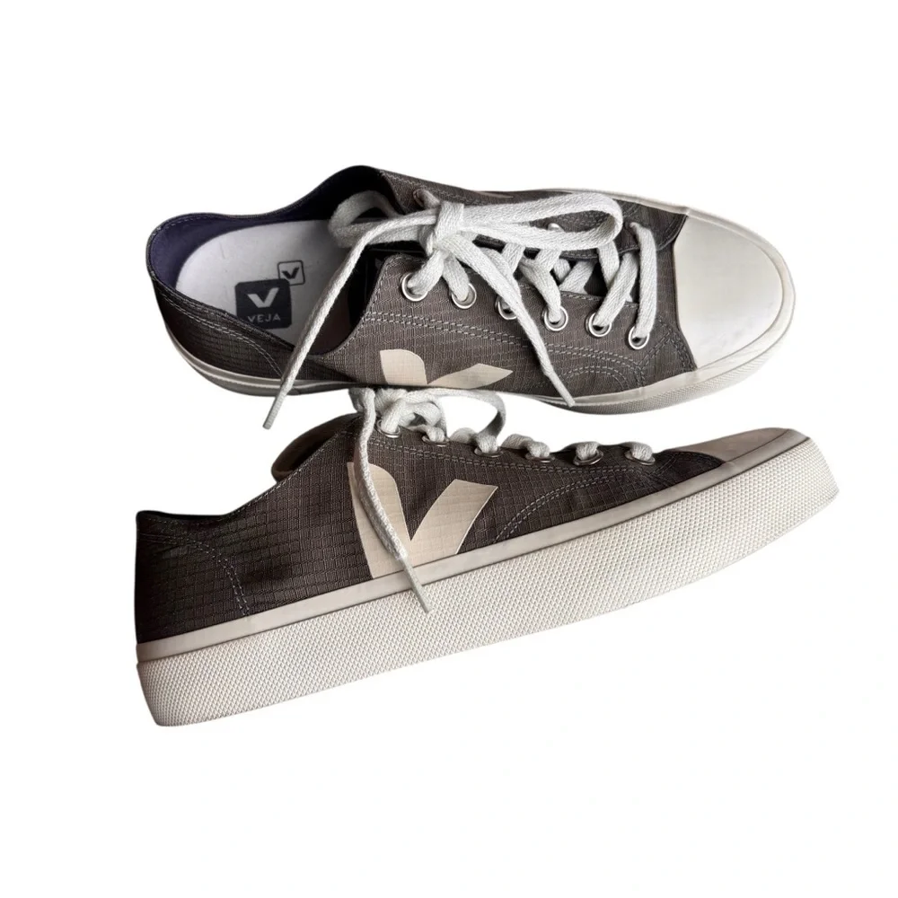 VEJA - WATA II Low Ripstop Sneakers Kaki Pierre Size 40 (Women’s 9) - Picture 3 of 12